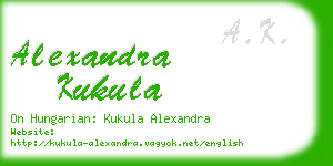 alexandra kukula business card